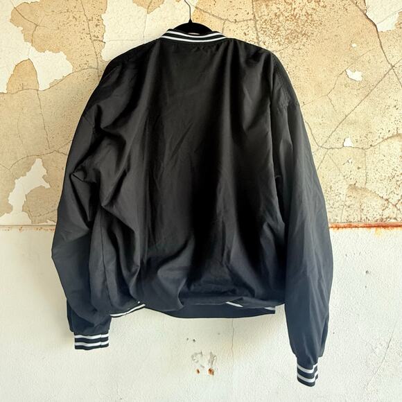 Reebok Pullover Jacket Mens Large Vintage 90s Windbreaker Embroidered Logo Black - Picture 4 of 4